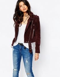 Blank NYC Suede Moto Biker Jacket at Asos